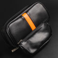 Tobacco Pipe Bag Pouch PU Leather Travel Case Storage for Two Pipes Lighter Smoking Accessories Men's Gift. 