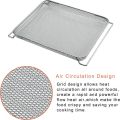 304 Stainless Steel Air Fryer Replacement Roasting Basket Baking Net for Ninja Foodi SP100/SP101B1/SP300/DT200 Oven Accessories.