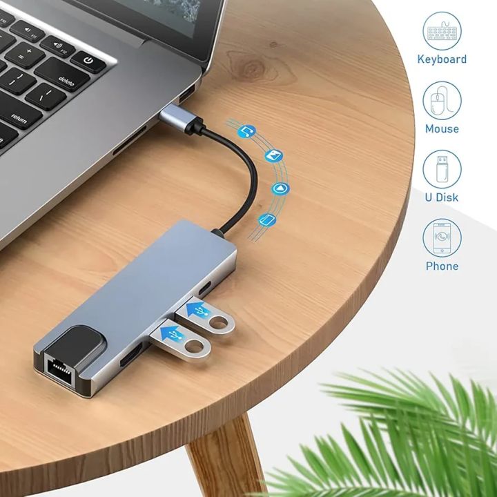 Typ%20c%20%205%20in%201%20USB%20C%20Docking%20Station%20with%204K%20HDMI,%20RJ45%20Ethernet,%20USB3.0,%20100W%20PD,%20Compatible%20with%20MacBook%20Pro/Air,%20IPad%20Pro,%20IPad%20Mini%206,%20Surface%20Pro%20and%20More%20Type%20C%20Devices%20-%20Image%206