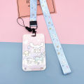 Sanrio ID Badge Holder Neck Strap Cartoon My Melody Subway Door Card Holders Hello Kitty Kids Campus Lanyard Credential Holder. 