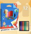 Pack Of 12 Crayons Vibrant Colors Plastic Crayons Non Toxic Strong And To Break 12 Vibrant And Expressive Colors Crayons For Kids | Lotus Creations. 