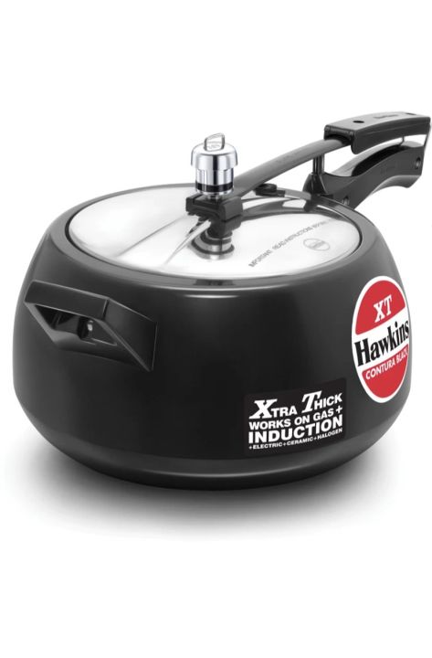 Hawkins Contura Black Xt (cxt150) 5L Induction Bottom Pressure Cooker(Hard Anodized)