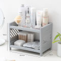 Thetime99 Shelf, Shelf, Plastic Shelf, 2-Tier Shelf, Shelf on the Table, Easy to Assemble, Square Shape. 
