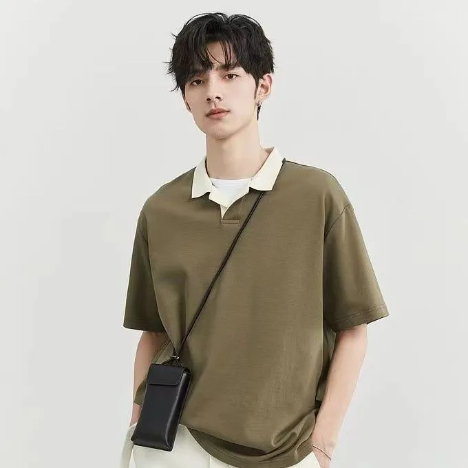 Becoolman-men's%20Korean%20style%20simple%20and%20easy%20to%20match%20polo%20shirt%20classic%20color%20short-sleeved%20T-shirt%203%20colors%20available%20-%20Image%204