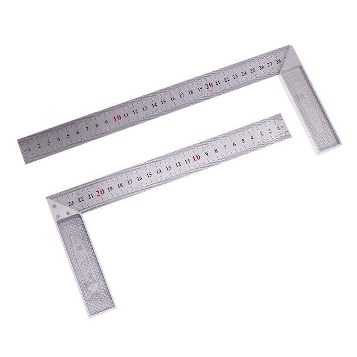 Set Square Steel Ruler Stainless steel 250mm/300mm Aluminum Alloy Square Ruler Right Angle ...