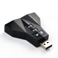 USB Virtual 7.1 Independent Sound Card Airplane Shaped Sound Card Computer Driver Free External Desktop Laptop. 