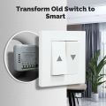MOES Smart Curtain Switch Module Tuya WiFi ZigBee Mini Type for Rocker Reset Switch Remote APP Control Alexa  Home. 