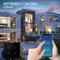 Tuya WiFi Smart Switch Brazil Standard 4x4 Size Touch Sensor 4/6 Gang Wall Light Switch Voice Control By Alexa  Home. 