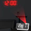 Multi-function Projection Electronic Clock Luminous Silent Alarm Clock Student Bedside Table Clock Home Desktop Decoration. 