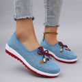 Spring New Women's Casual Sports Shoes Comfortable, Breathable, Lightweight, Wear Resistant Lazy Shoes, Soft Soled Flat Shoes.