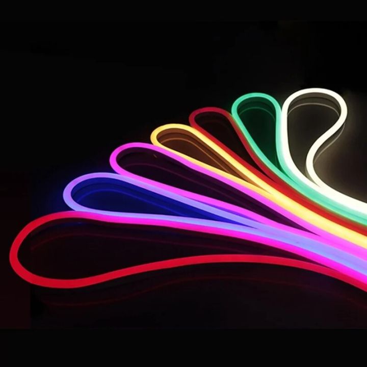 2m 12V LED Neon Strip Light Silica Gel Flexible Tube LED Lights Waterproof IP65 Wall Background Lighting Home Decoration