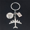 1PC Earth Airplane Keychains No Matter Where Pendant Travel Keyring Friendship Best Friend Jewelry Diy Handmade.