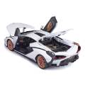 Lamborghini Sian White with Gold Rims 1:18 Scale Diecast Model Car Bburago. 