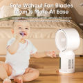 Desktop Bladeless Electric Fan Table Fan 5 Speed Tower Fan For Baby Cooler Air Conditioner USB Rechargeable Cooler Fan. 