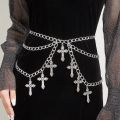 Cross Waist Chain Women's Waist Jewelry Niche Waist Decoration Versatile Temperament Cool Punk Hot Girl Personal Body Chain.