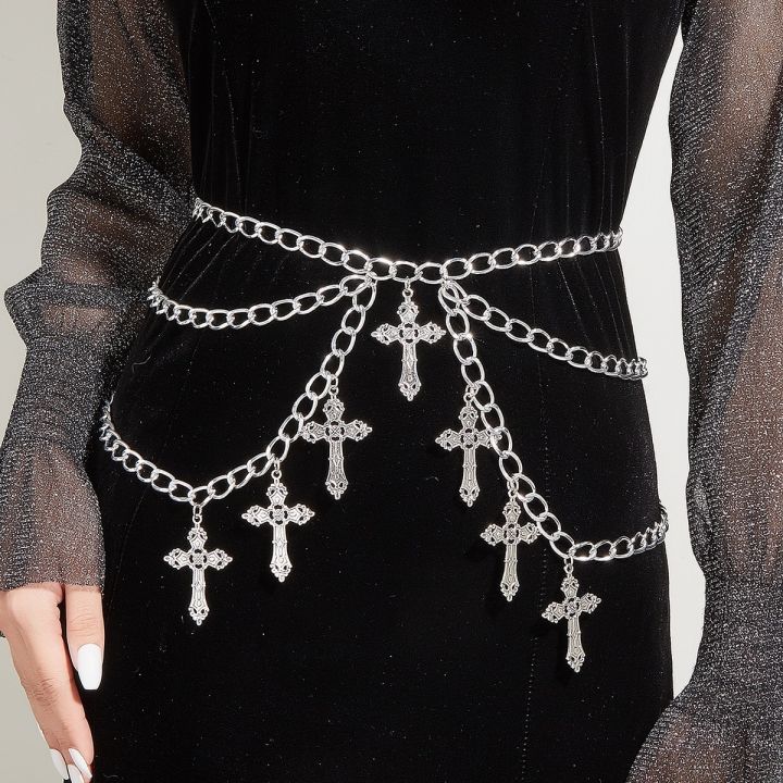 Cross%20Waist%20Chain%20Women's%20Waist%20Jewelry%20Niche%20Waist%20Decoration%20Versatile%20Temperament%20Cool%20Punk%20Hot%20Girl%20Personal%20Body%20Chain%20-%20Image%202