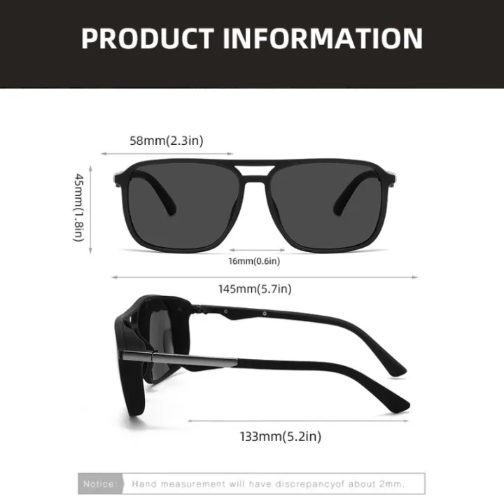 SEAMERGO%203PCS%20Large%20Frame%20Square%20Polarized%20Sunglasses%20Man%20High-end%202025%20Ultraviolet-proof%20Travel%20Beach%20Women's%20Grade%20Glasses%20-%20Image%206