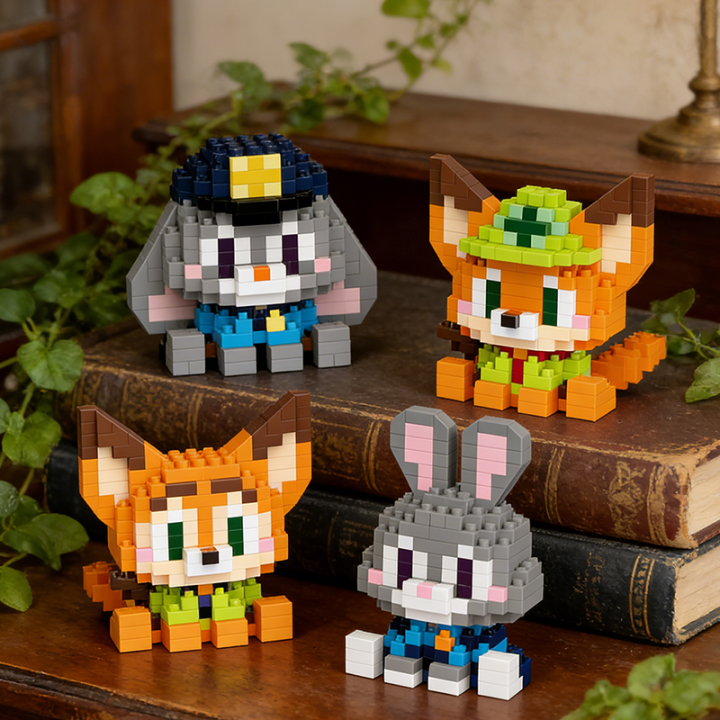 HOT SALE Zootopia Micro Building Blocks Set - Cute Nick Judy Character ...