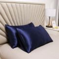 2-piece Pure Emulation Silk Satin Pillowcase ice-cold Comfortable Pillow Cover Pillowcase For Bed Throw Double Pillow Covers. 
