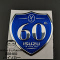 Isuzu 60 year Thailand logo car rear tail sticker metal car accessories pickup truck SUV Isuzu truck D-Max all new D-MAX mu-x 1.9 DDI blue power isuzu D-Max X-Series 4 door stilt Isuzu Mew-X blue power Isuzu D-Max. 