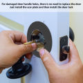 2 Pcs Door Knob Plates Round Version Stainless Steel Door Reinforcement Plate 2-1/8" Inner Diameter 3-1/2" Outer Diameter Scar.
