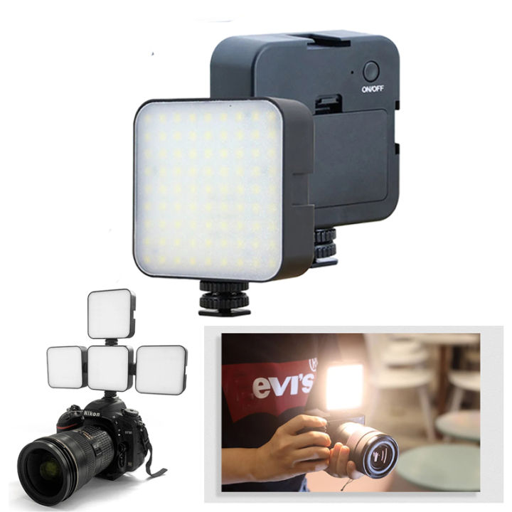 Led Video Light Mini Mini Portable LED Video Light 5W 6500K with 3 Cold Shoe Photographic ...