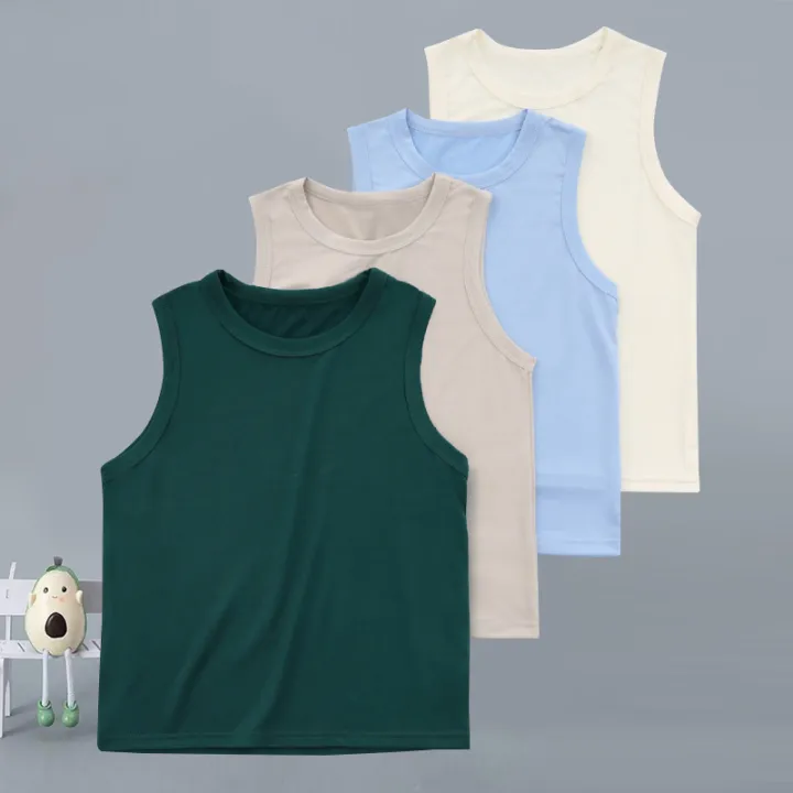 1/4/5%20Piece%20Children's%20Four%20Seasons%20Solid%20Color%20Joker%20Basic%20Sleeveless%20Vest%20Boy%20Comfortable%20Top%20Girl%20Sweet%20And%20Lovely%20Pink%20Sling%20-%20Image%207