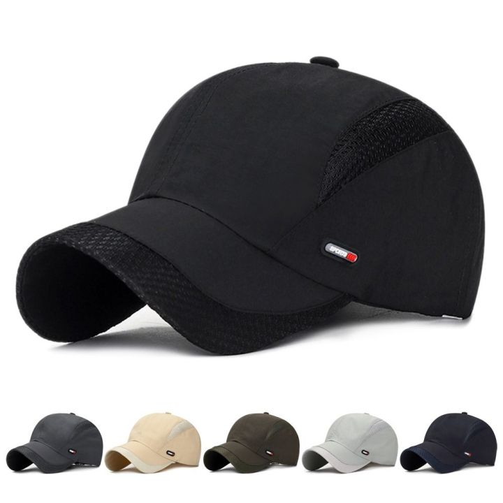 Waterproof%20Cotton%20Quick%20Dry%20Baseball%20Cap%20Snapback%20Hats%20Mesh%20Sun%20Hat%20-%20Image%204