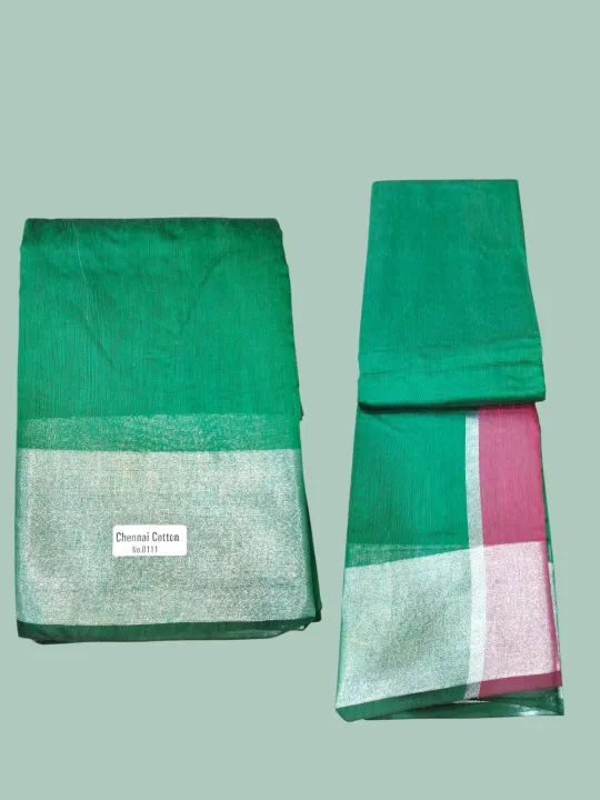 Indian%20cotton%20Saree%20#%20Silver%20border%20#Different%20color%20Headpeace%20#%20-%20Image%209