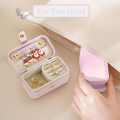 Portable Mini Jewelry Box Small Travel Storage Case for Rings Necklaces Earrings Lipstick with Removable Ring Slot PU Leather.