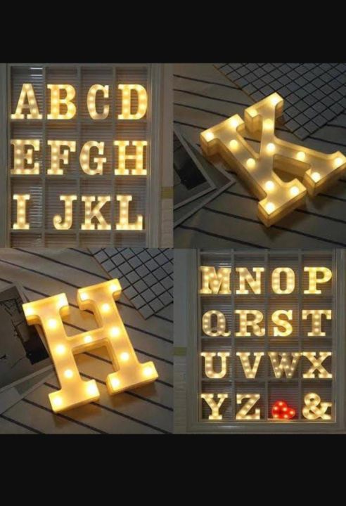 LED Letters / LED Alphabets Battery Operated - All LED Letters (A TO Z)-(0 To 9) Available, Best for Birthday and Anniversary.