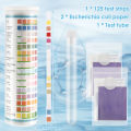100Pcs Aquarium Test Strips 5-17 in 1 Fish Tank Water Testing Kits with Test Tube Freshwater Saltwater Water Quality Test Kit. 