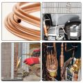 1Meter T2 Copper Soft Copper Tube Coil OD 2~12mm ID 1~10mm 99.9%Pure Coppers Wire Pipe Airs Conditioner Cooling DIY Crafts. 