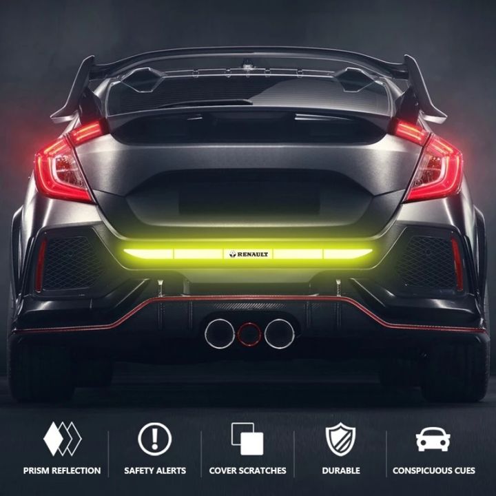 Car insurance tail car tail safe decorative reflection sticker For Renault Megane 2 3 4 Twingo Clio Talisman Captur Trafic Kwid