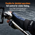 Kingdom Winter Fishing Gloves L XL XXL Outdoor 3-Finger Cut Men'S And Women'S Non-Slip Cycling Running Sports Fishing Apparel.
