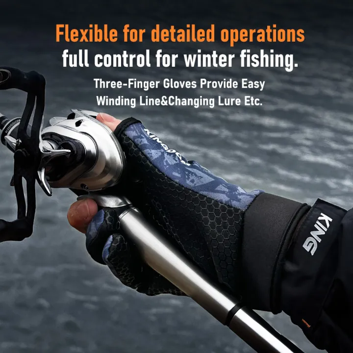 Kingdom%20Winter%20Fishing%20Gloves%20L%20XL%20XXL%20Outdoor%203-Finger%20Cut%20Men'S%20And%20Women'S%20Non-Slip%20Cycling%20Running%20Sports%20Fishing%20Apparel%20-%20Image%204