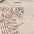 English newspaper design cotton mixed with linen, width 60 inches. 