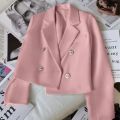 Fashion Short Women Blazers Elegant Female Suits Jacket Tops Casual   Solid Long Sleeve Office Lady Blazer Coat Spring Autumn. 