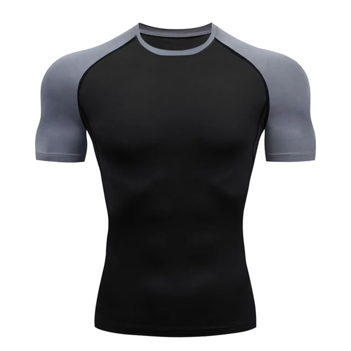 Men's%20Compression%20Shirts%20Summer%20Short%20Sleeves%20Tees%20T-shirt%20Gym%20Workout%20Fitness%20Running%20Tops%20Undershirts%20Baselayer%20Sportswear%20-%20Image%204