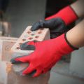12 Pair ( ১ডজন)  Red Nylon Rubber Coated China High Quality Safety Hand Gloves,  Use For Construction,  Household, Agriculture Work, Farm Work, Facrory Work, ETC Protect Your Hand Safely. 