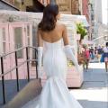 Wedding Bride Gloves Black Covers Arms White Long Satin Elegant Women Evening Party Finger Mitten Gants Mariage.