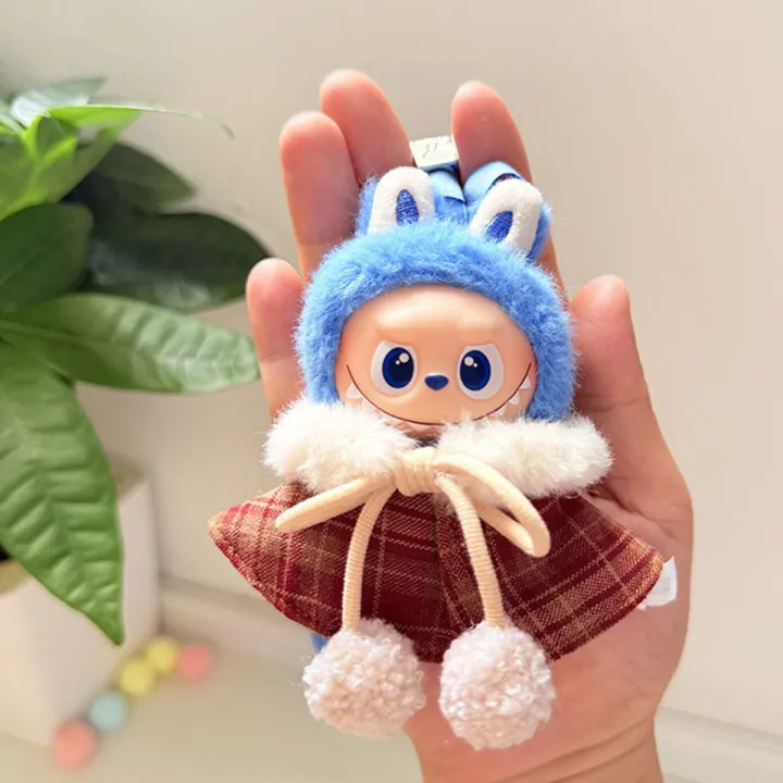 Plush%20Doll's%20Clothes%20for%20Mini%20Labubu%204.0%20for%20Love%20Series%20Christmas%20Clothes%20Classic%20Grid%20Dress%20Cloak%20Set%20Clothing%20-%20Image%205