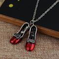 Wizard of Charm Necklace Ruby Red Slippers Jewelry Magic Star Oz Ruby Slippers Gift for Little Girl. 