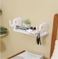 Wall Mounted Elephant Designed Floating Shelves  White. 