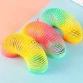 1PC Rainbow Circle Funny Toys Early Development Educational Folding Plastic Spring Coil Children's Creative Magical Toys. 