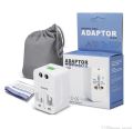 Universal Travel AC Adaptor All in One UK/ US/AU/EU/CA Multi Plug - White. 
