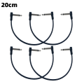 4Pcs Anti-Noise Electric Guitar Pedal Audio Cable 1/4 In Right  Angle Flat Durable Cable Connectors Audio Cable. 