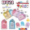 New BT21 Chimmy Koya Shooky mang personality creative card holder student ID campus card anti-lost storage protective case.