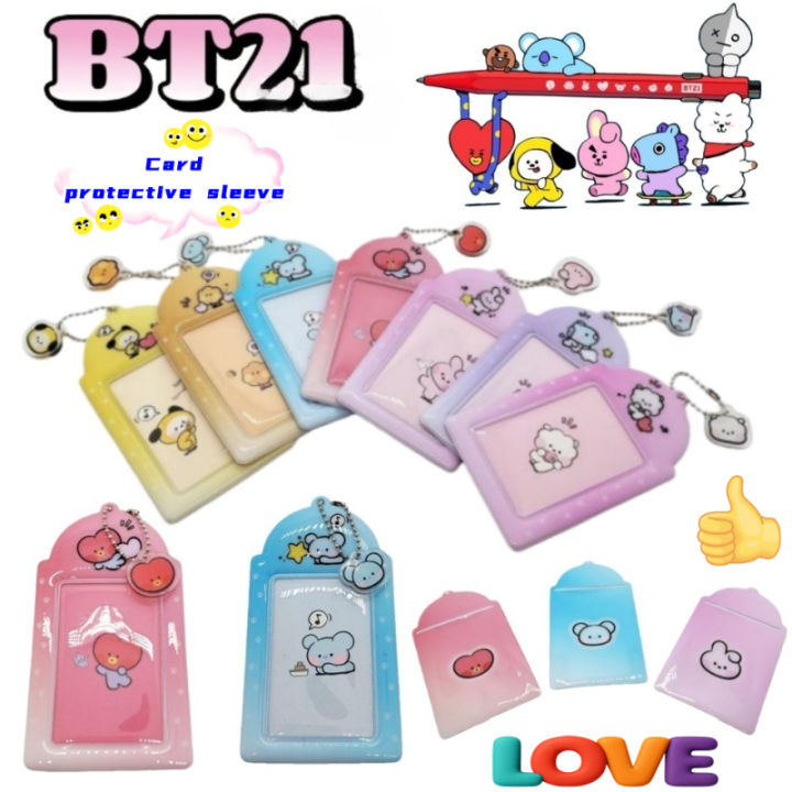 New BT21 Chimmy Koya Shooky mang personality creative card holder student ID campus card anti-lost storage protective case