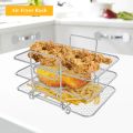 Air Fryer rack for Ninja air fryer multi-layer double basket air fryer accessories 304 stainless steel grilling rack cooking ja 3. 